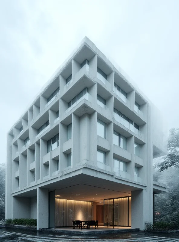 A modern architectural building in Taipei, Taiwan, featuring clean lines and a minimalist design. The building is set against a backdrop of a cloudy sky, conveying a sense of serenity and modernity.