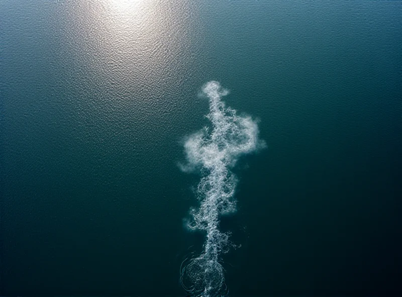 Aerial view of the Nord Stream 2 gas leak near Bornholm