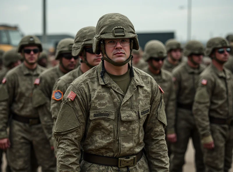 U.S. Army soldiers in formation
