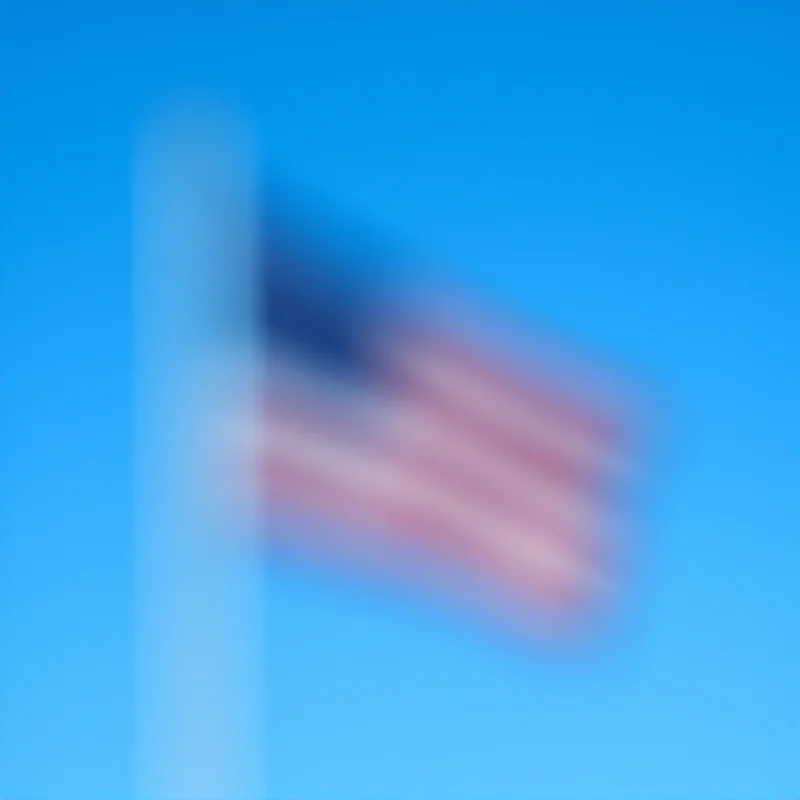 The American flag flying at half-mast