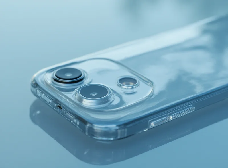 Close up of the Nothing Phone 3a showcasing its transparent design and the new Essential Key button