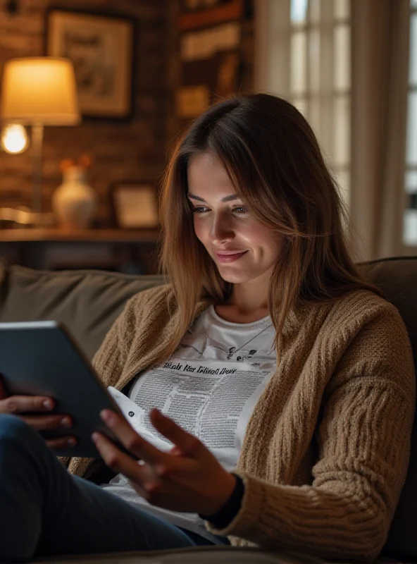 A person solving a New York Times Strands puzzle on a tablet.