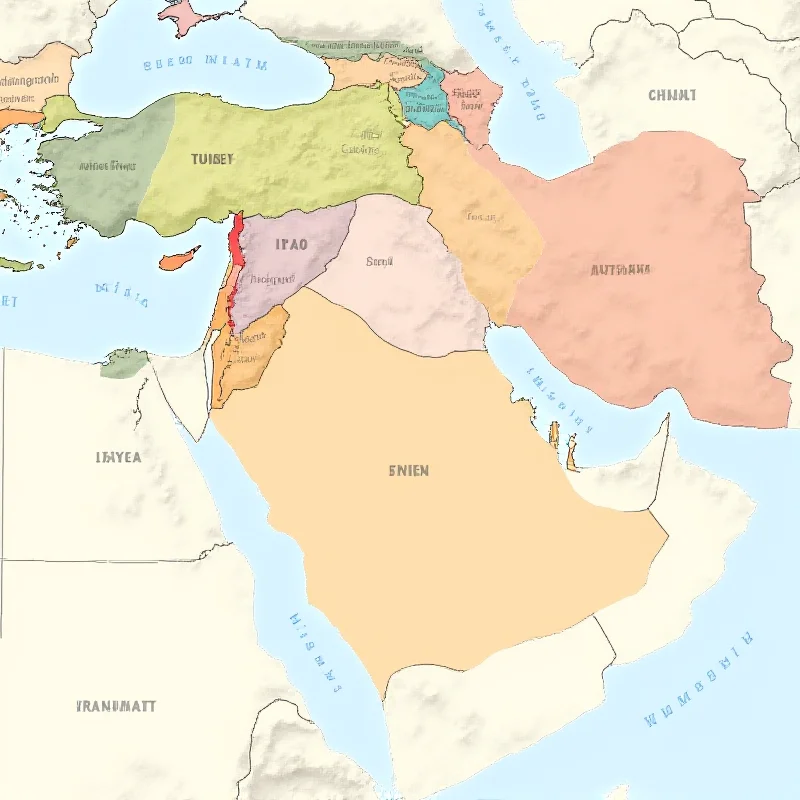 A map showing the region inhabited by Kurds, spanning across multiple countries.