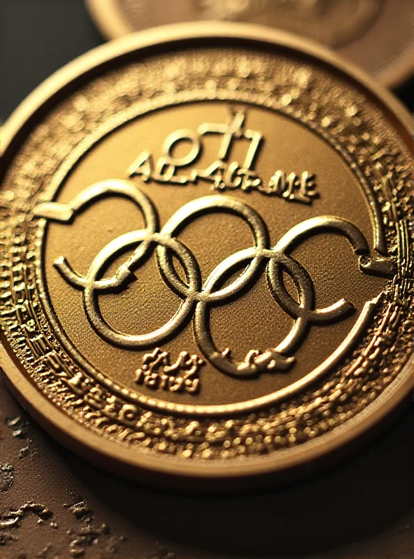 Close-up image of a Paris 2024 Olympic medal.