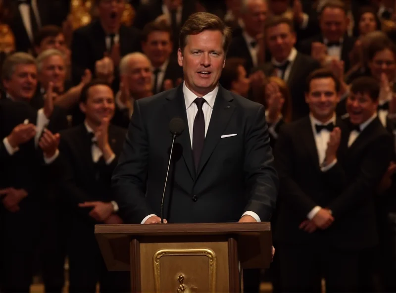 Conan O'Brien delivering his opening monologue at the 2025 Oscars