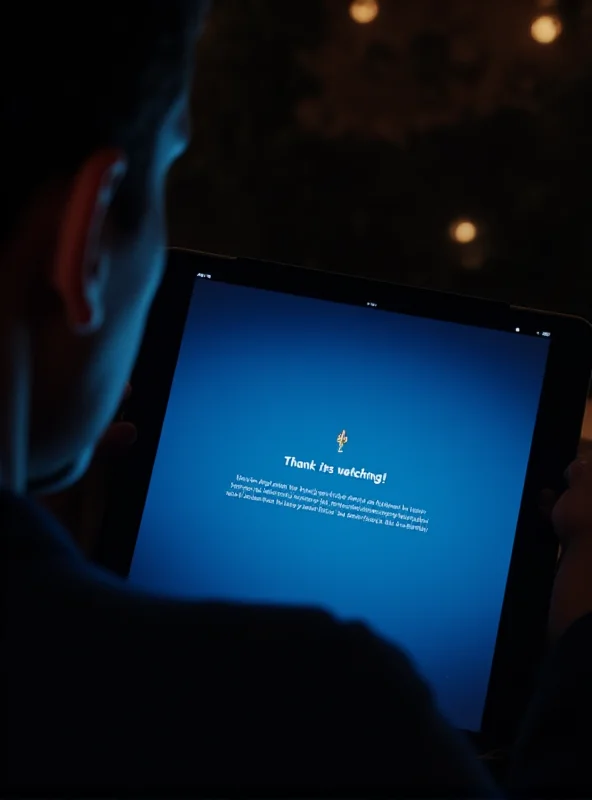 A frustrated person looking at a tablet displaying a Hulu error message during the Oscars.