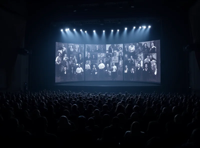 Crowd during the In Memoriam segment of an awards show