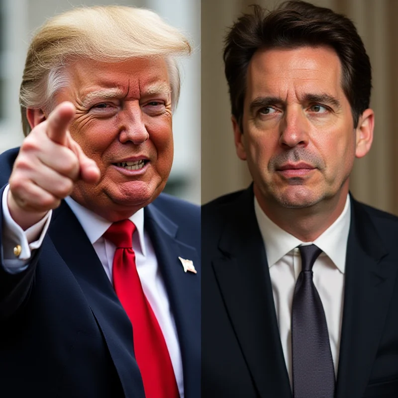 Split image comparing a photo of Donald Trump with a photo of Keir Starmer, symbolizing the contrasting political styles.