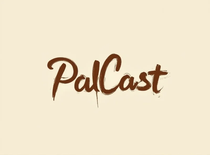 The PalCast logo, featuring stylized Arabic calligraphy and the words 'PalCast' in English.