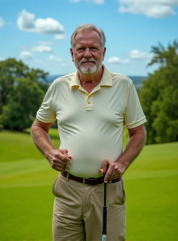 Dean Windass holding a golf club on a green