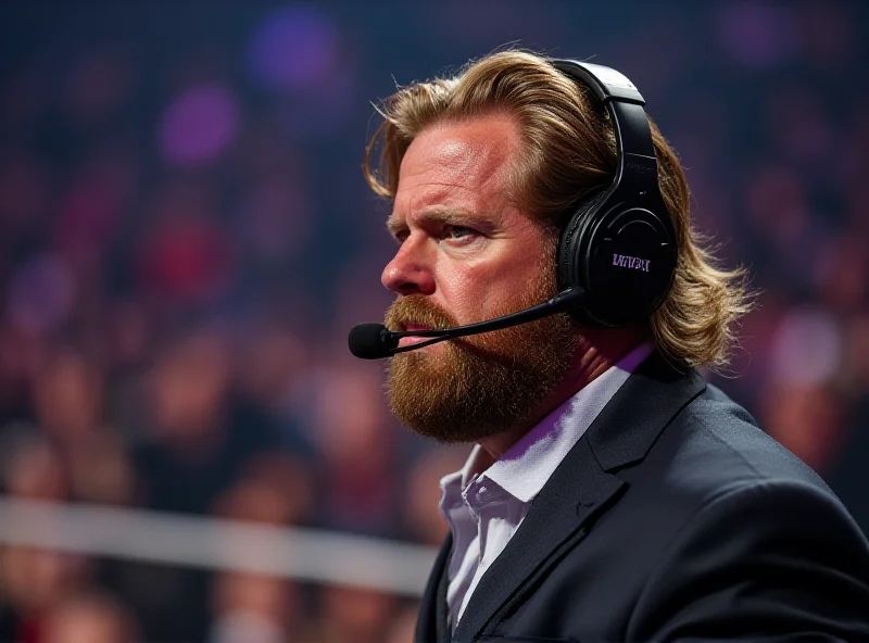 Pat McAfee on commentary during a WWE event.