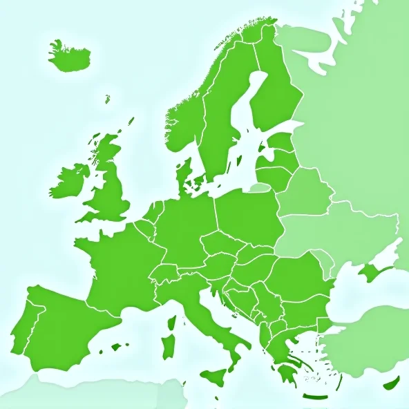 A map of Europe with the Czech Republic highlighted, symbolizing its potential role in the coalition of the willing, with Ukrainian flag waving in the background.