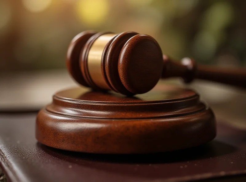 A gavel resting on a law book