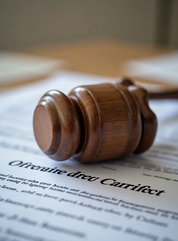 A gavel resting on a stack of legal documents.