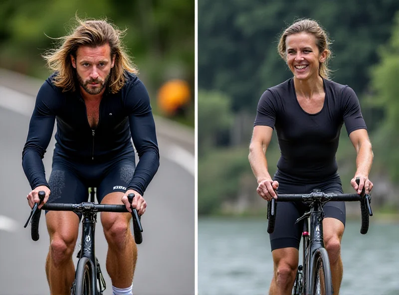 Peter Sagan in cycling gear transitioning into dance attire.