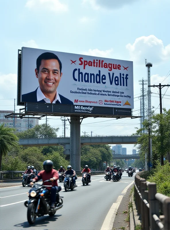 Image of a political advertisement billboard in the Philippines