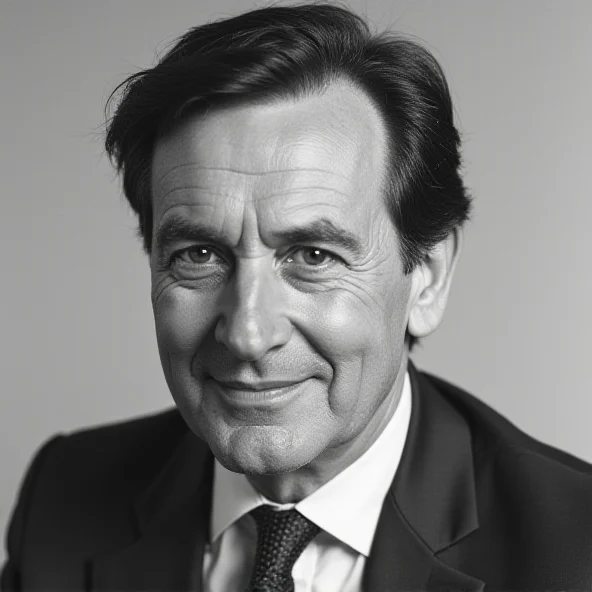 A black and white photograph of Joseba Pagazaurtundua, a man with short dark hair, wearing a suit and tie. He is smiling slightly and looking off to the side.