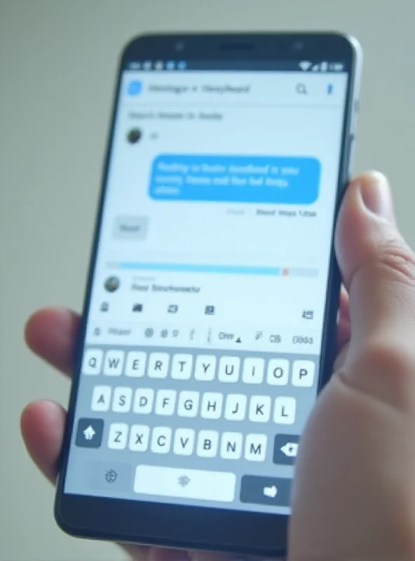 A smartphone displaying the Gboard keyboard app on its screen.