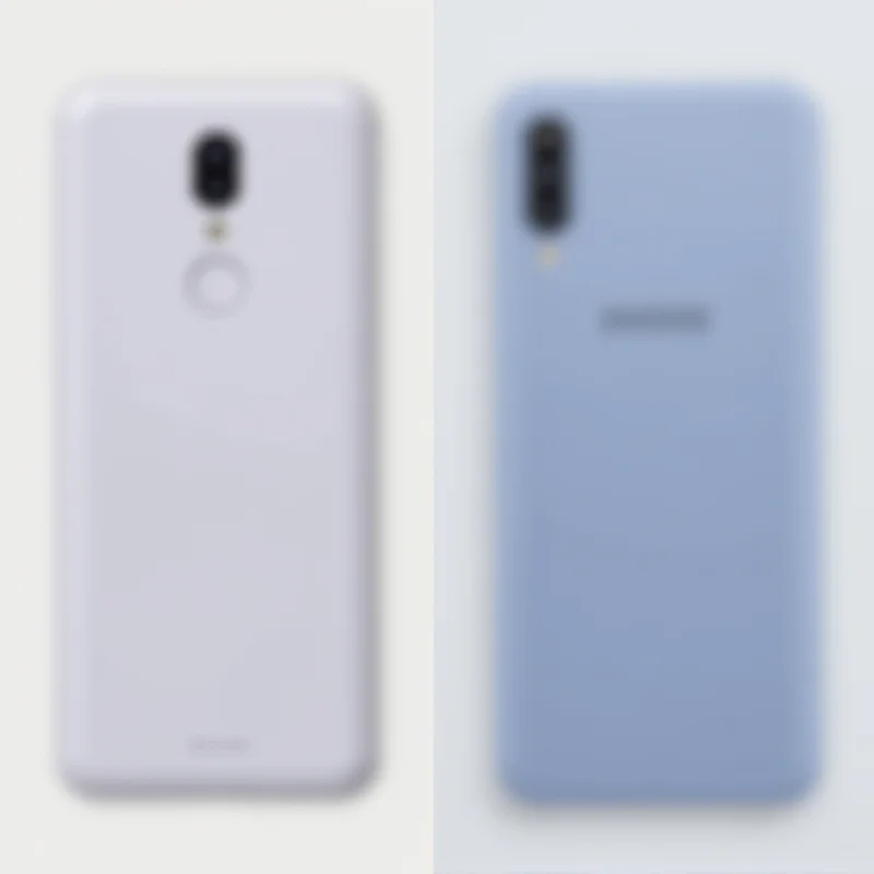 A split image showing the Google Pixel 9a and Samsung Galaxy A36 next to each other, highlighting their potential design differences and similarities.