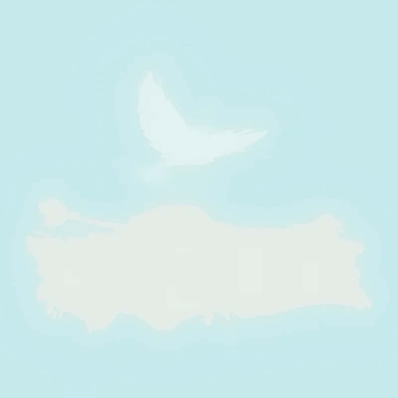 Image of a peace dove flying over a landscape