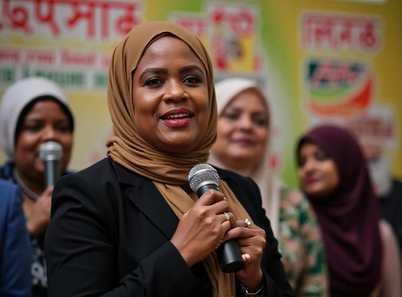 Fadhlina Sidek speaking at a PKR event