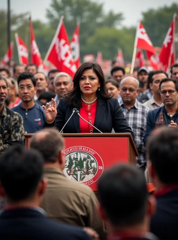 Fadhlina Sidek speaking at a PKR event, surrounded by supporters