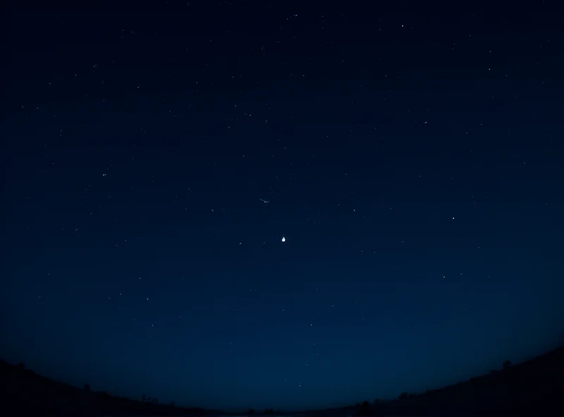 Illustration of planets aligned in the night sky