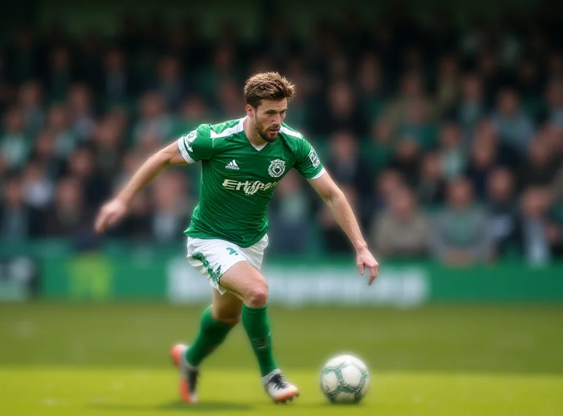 Maksym Talovierov in Plymouth Argyle kit on the pitch