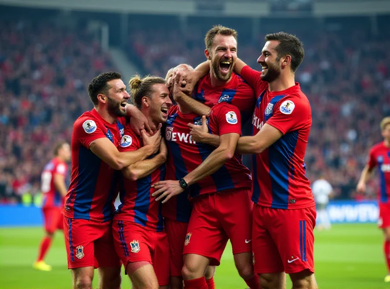 Plzeň celebrating a goal