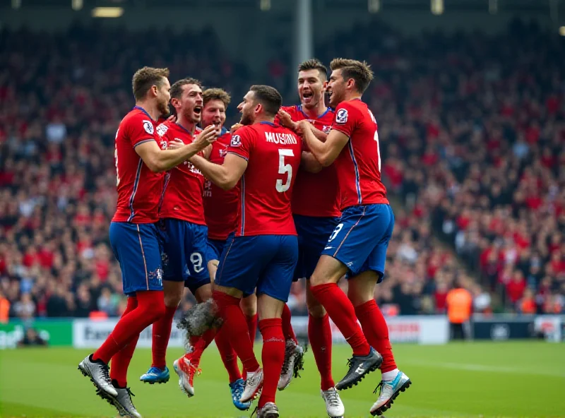 Action shot of Plzeň players celebrating a goal during their match against Zlín in the Domestic Cup.