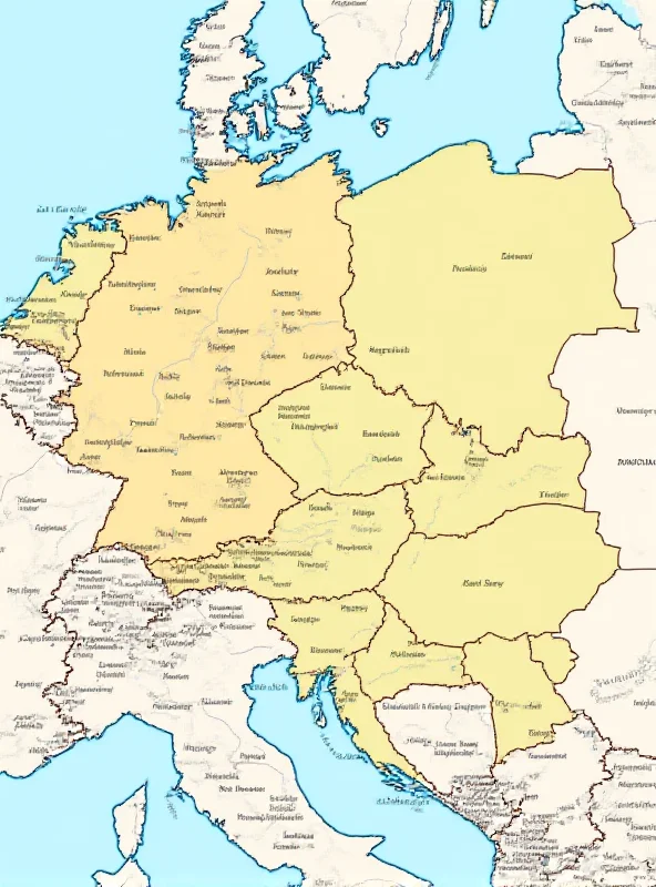 A map of Poland highlighting its strategic location in Europe.