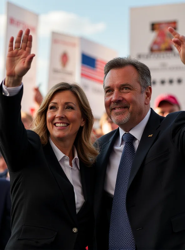 Karol and Marta Nawrocki campaigning