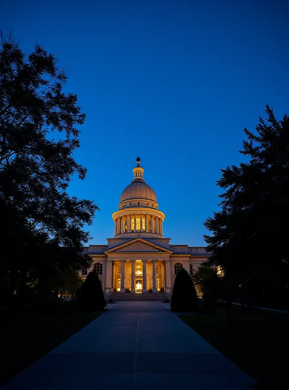 Image of the Georgia State Capitol Building at dusk