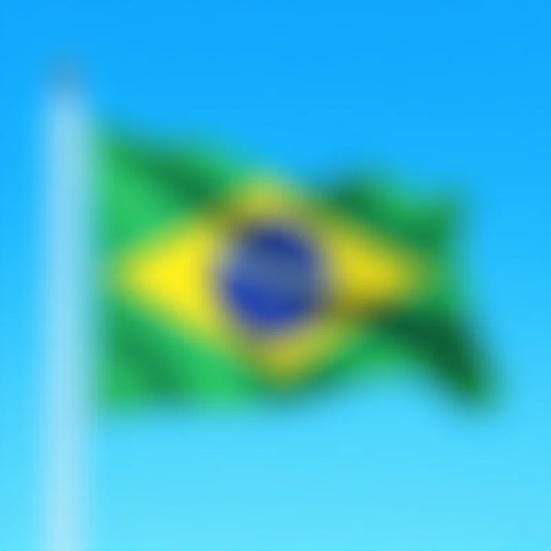 Image of the Brazilian flag waving in the wind, representing the nation's struggle with providing adequate justice to its citizens.