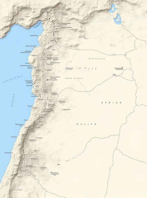 Map of Syria showing the coastal region