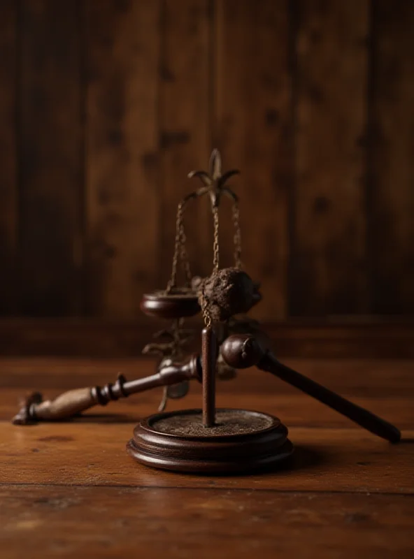 A gavel striking a sound block in a courtroom setting, symbolizing the justice system.