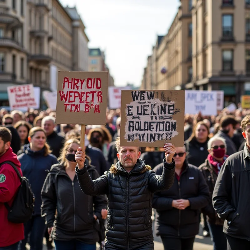 A protest against housing prices and lack of affordable housing