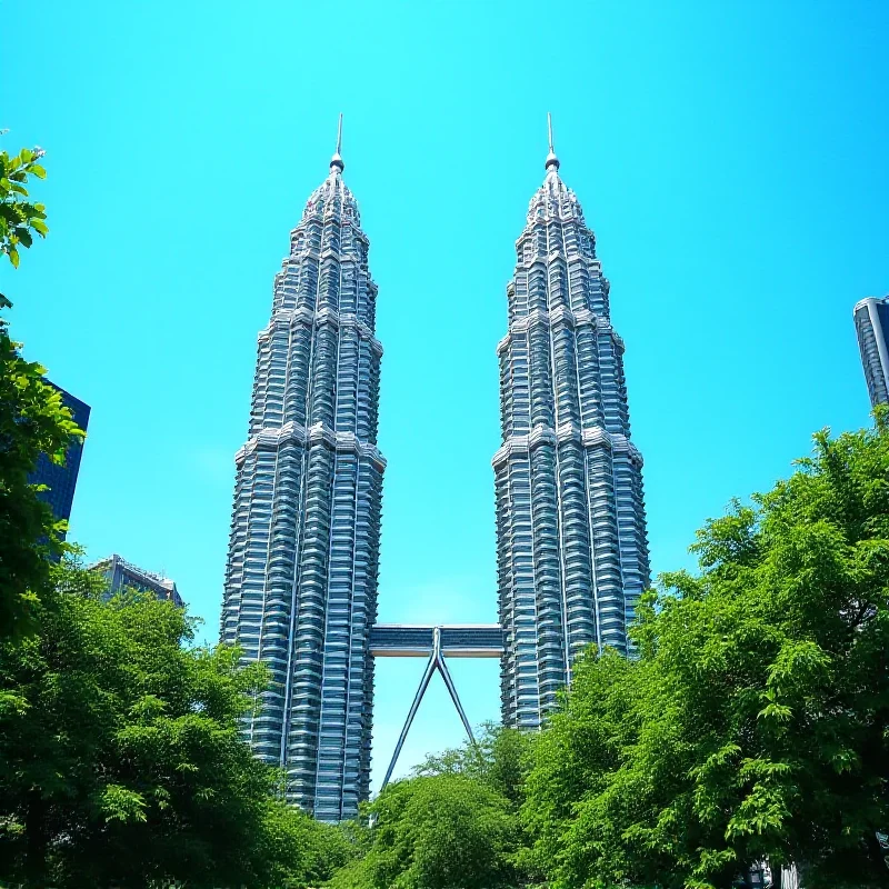 The Petronas Twin Towers in Kuala Lumpur, Malaysia