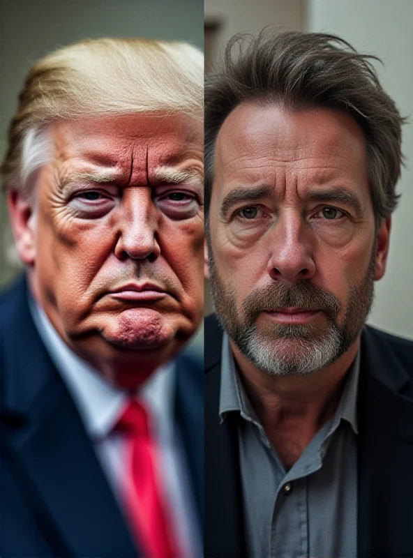 A split image showing Donald Trump on one side and Santiago Abascal on the other