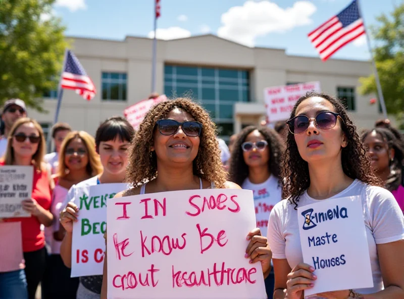 Protesters holding signs outside a Planned Parenthood clinic