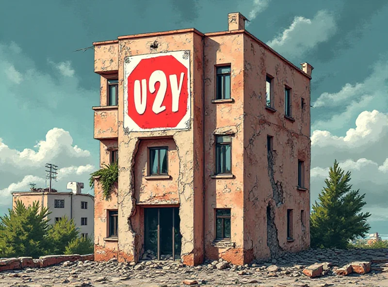 Illustration of a crumbling building with PP and Vox logos