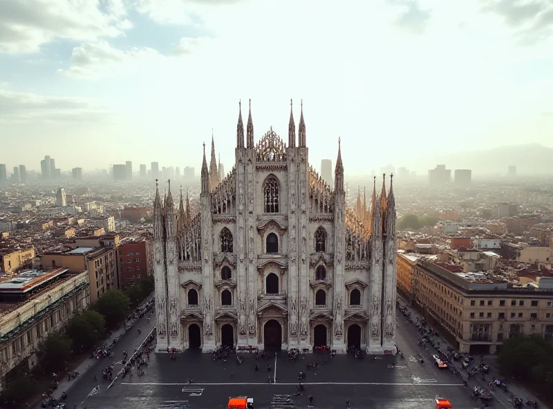 A photo of the Milan city skyline