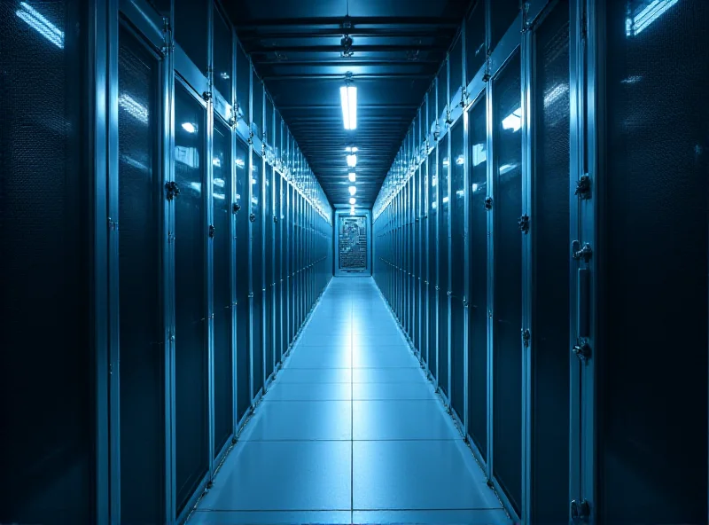 Vault interior filled with rows of data storage units.