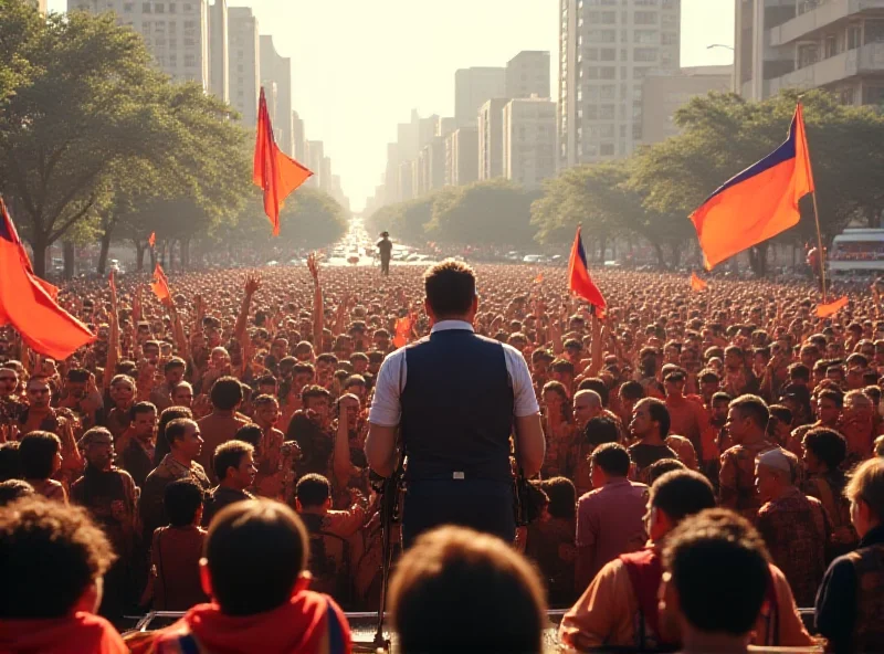 Image of a political rally in the Philippines