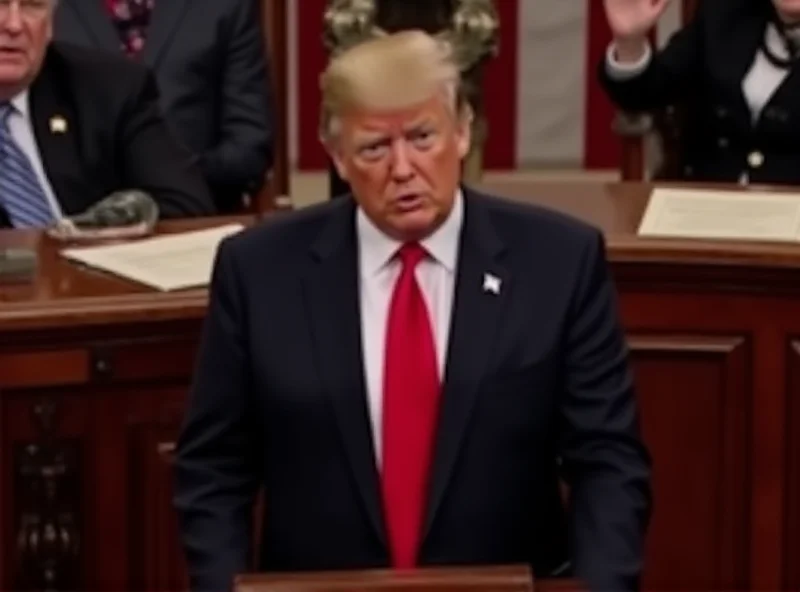 Donald Trump addressing Congress