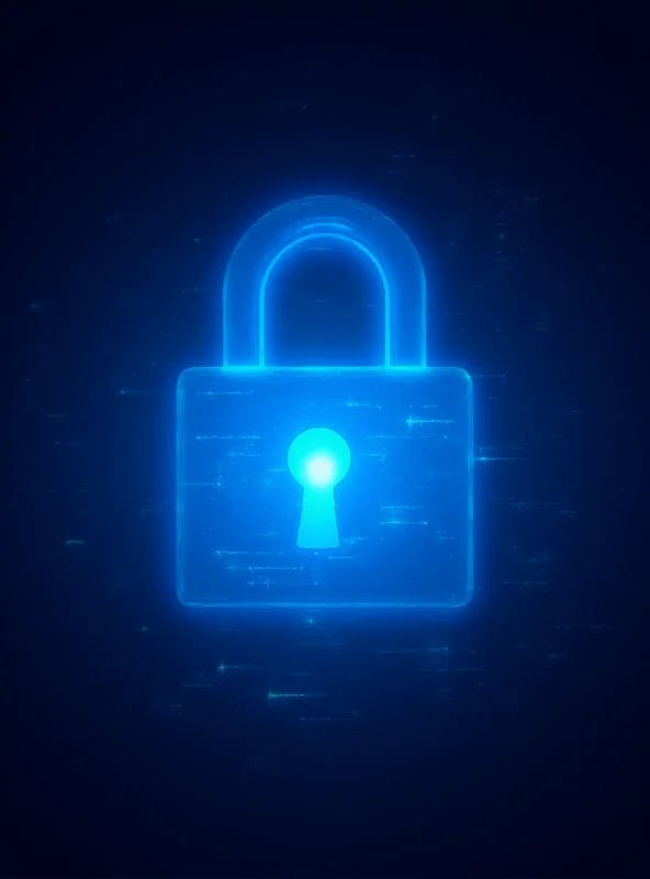 A stylized image representing online safety, with a lock symbol overlaid on a digital screen.