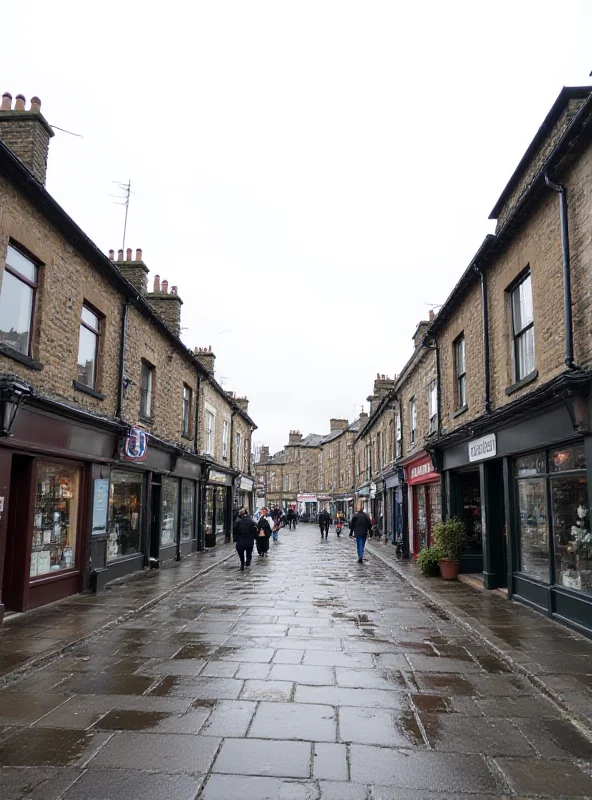 A street scene in Pontypool, Wales, showing older buildings and a mix of shops.