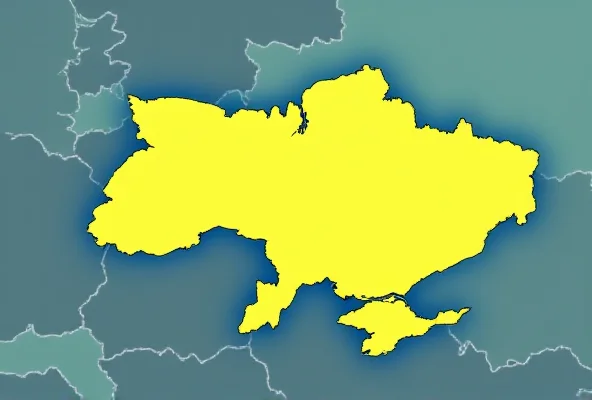 Map of Europe with Ukraine highlighted