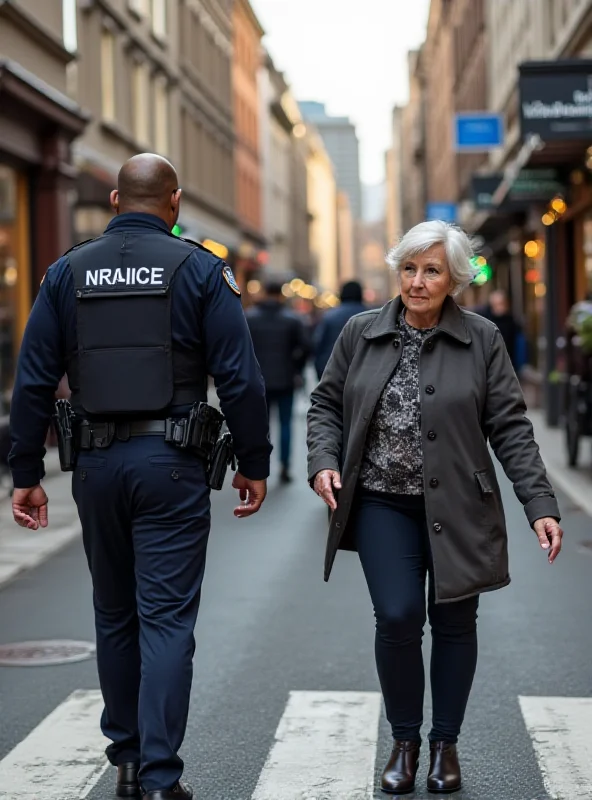 An off-duty police officer assisting someone.