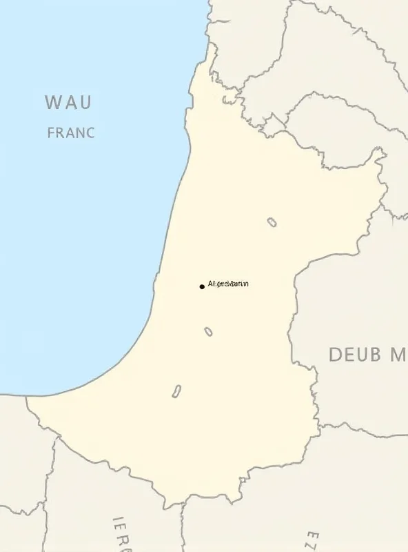 A map showing the locations of Algeria and France.